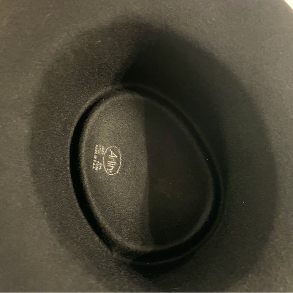 ARLIN Woman's Black Wool Oval Silver Tone Concho Western Southwest Hat - Picture 5 of 12